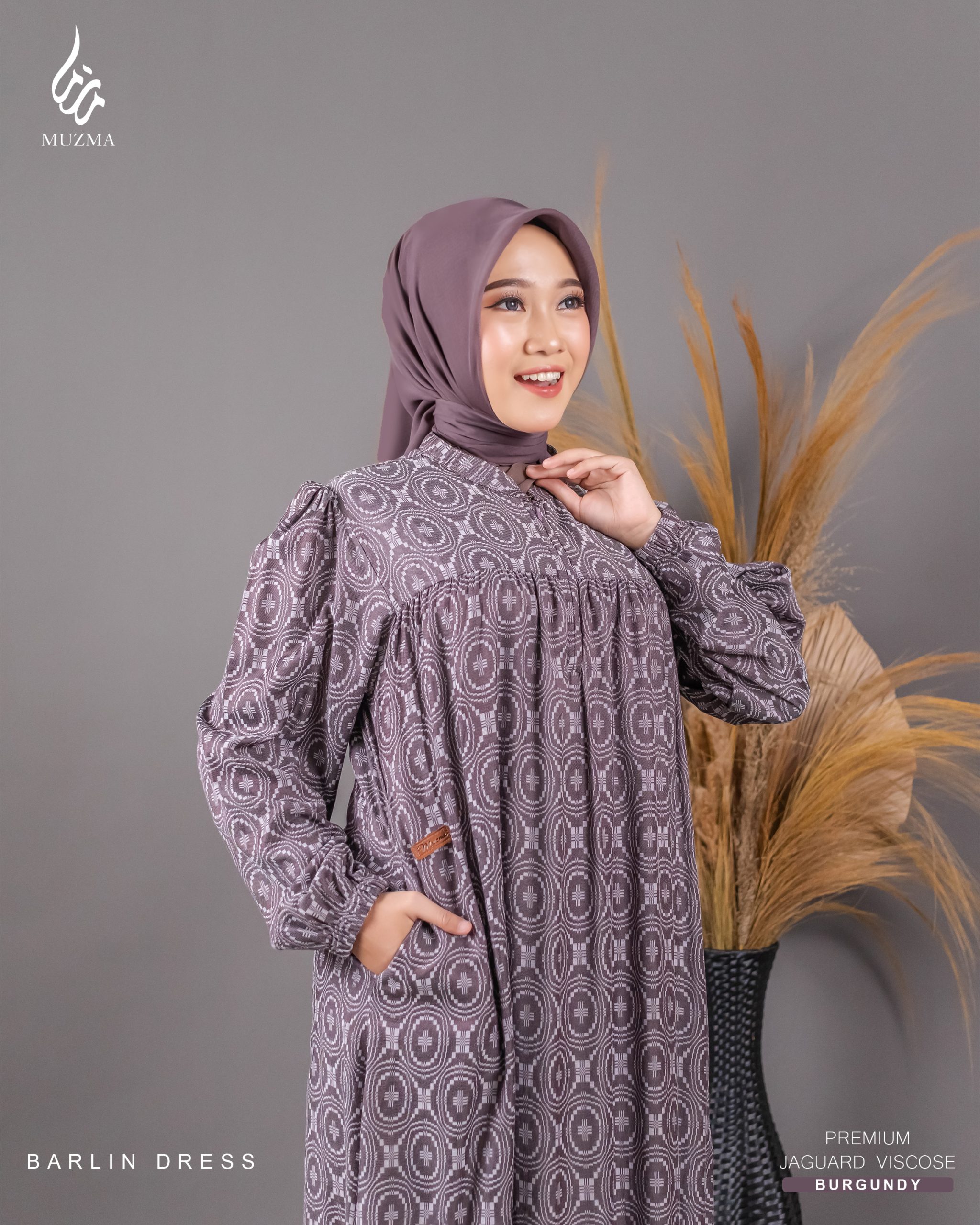 Barlin Dress – Premium Jaguar Viscose - Gambar 3
