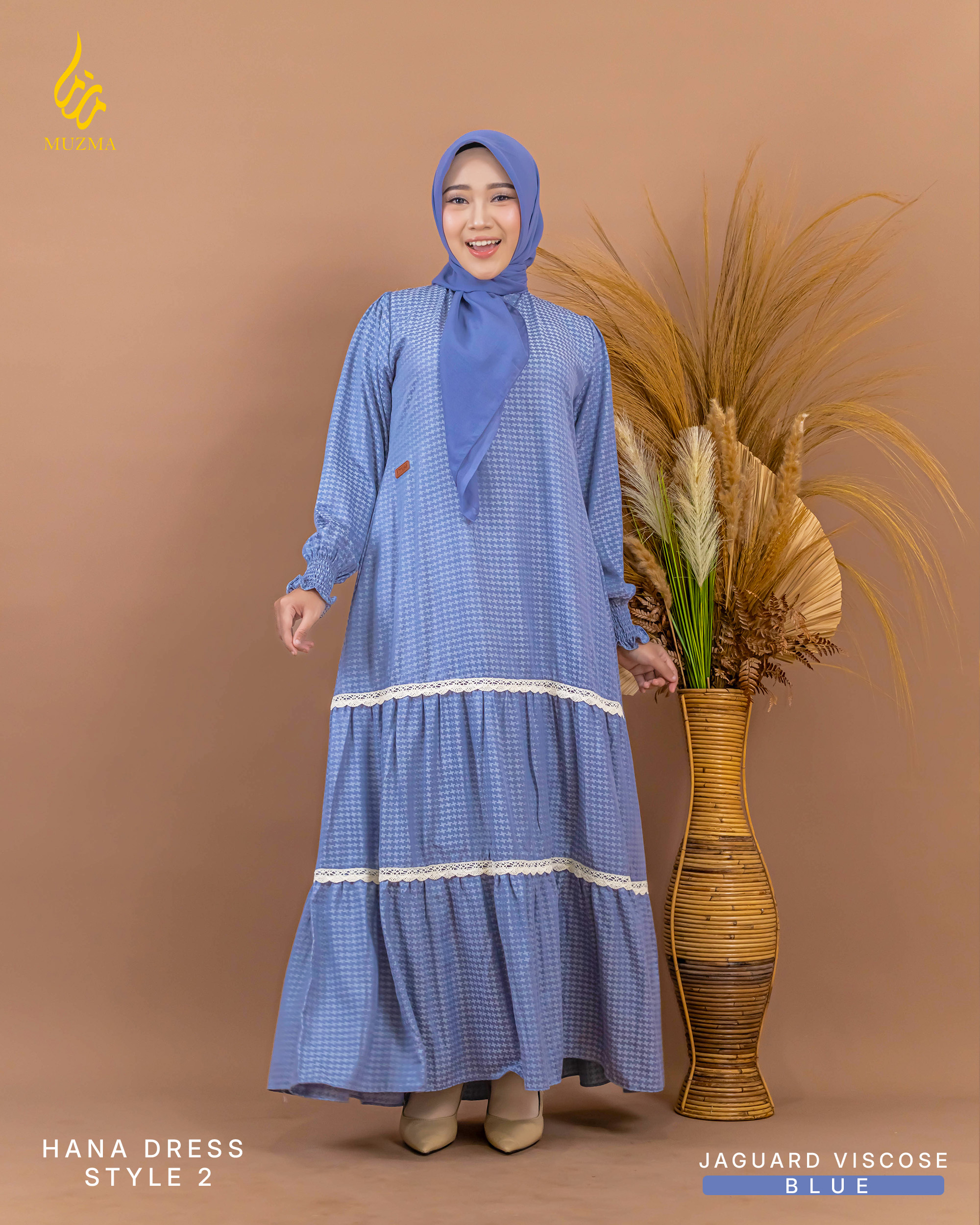 Hana Dress Stayle 2 bahan rayon adem, lembut dan sangat nyaman - Gambar 3