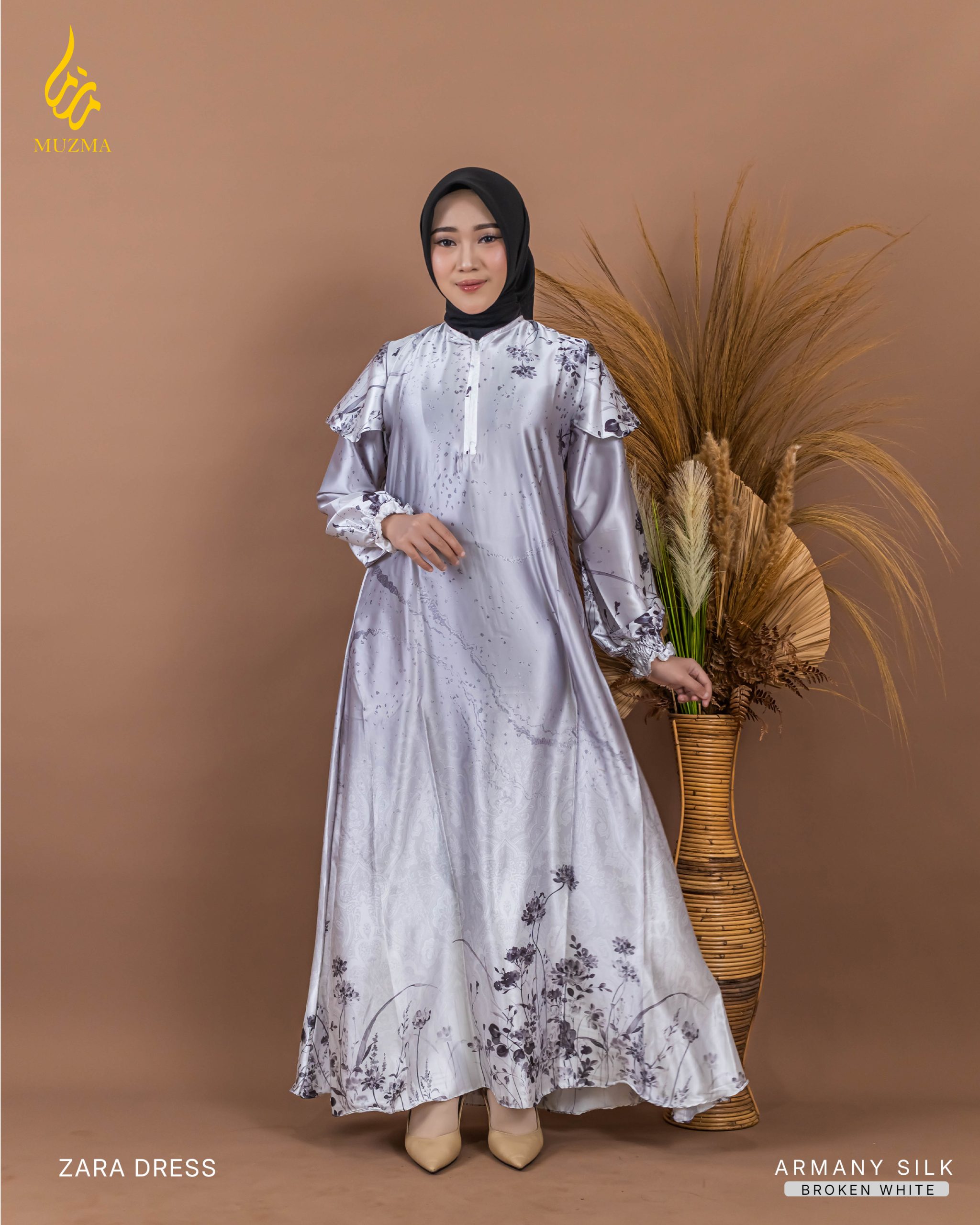 Zara Dress bahan silk yang berkesn mewah dan menawan